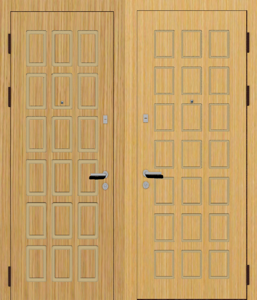 Металлическая входная дверь мдф шпон с рисунком фрезеровки C